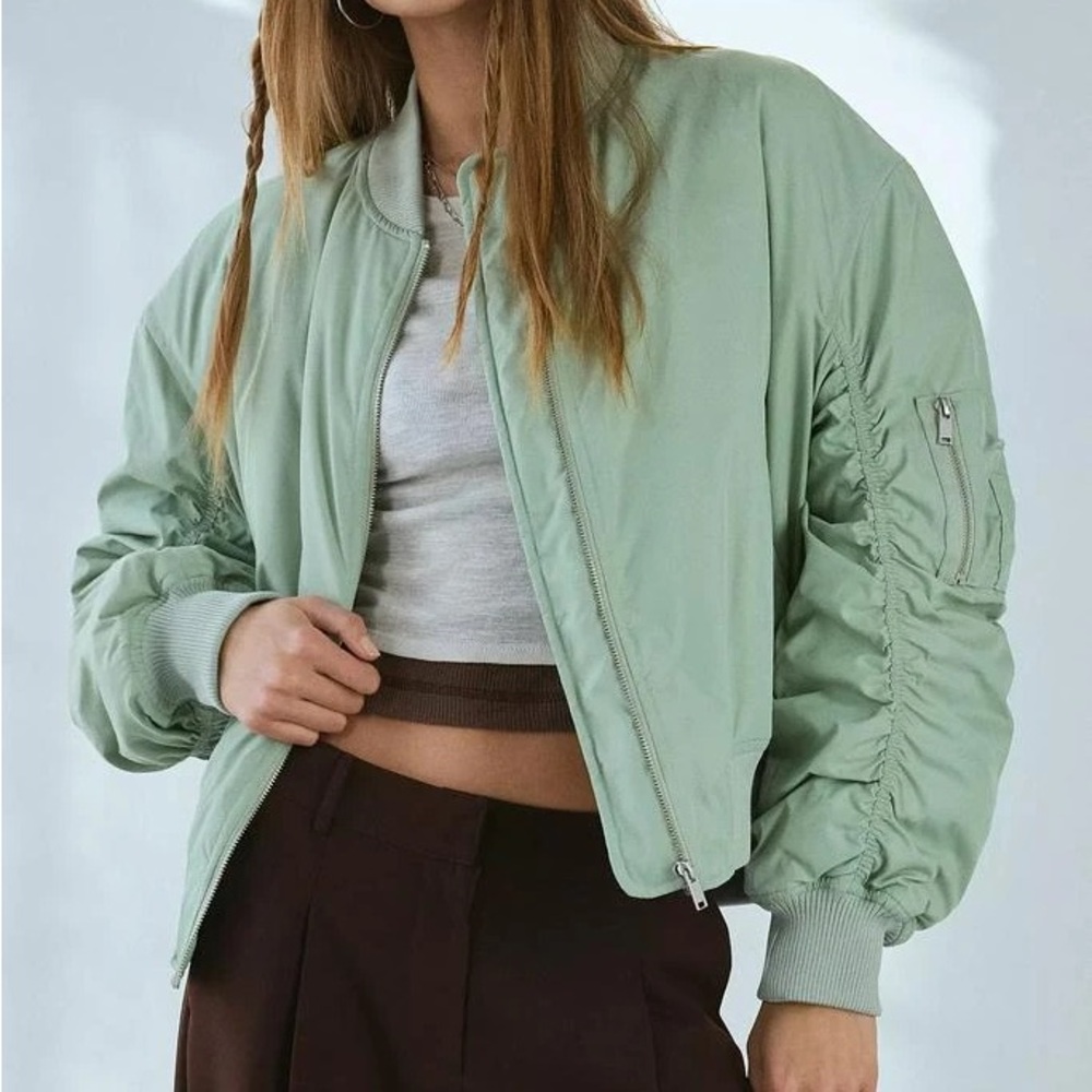 Urban Outfitters BDG Light Green Bomber Jacket